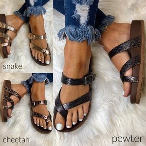 Pewter Corky’s Sandals